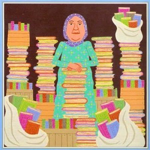 Illustration by Jeanette Winter from "The Librarian of Basra"