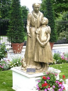 Statue by Émile Derré of Louise Michel, the revolutionary teacher.